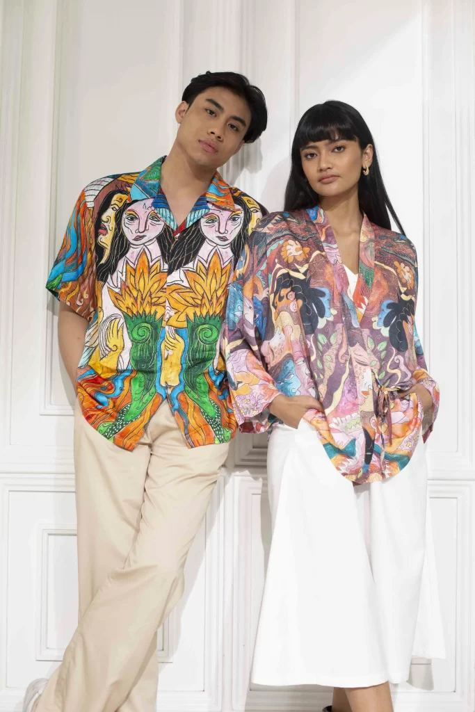 rge-apr-sustainable-fashion-garment-3 Models present a fashion collection made with sustainable fibres, reflecting RGE’s commitment to circular fashion.