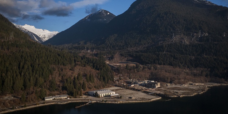 Woodfibre LNG site March 2022