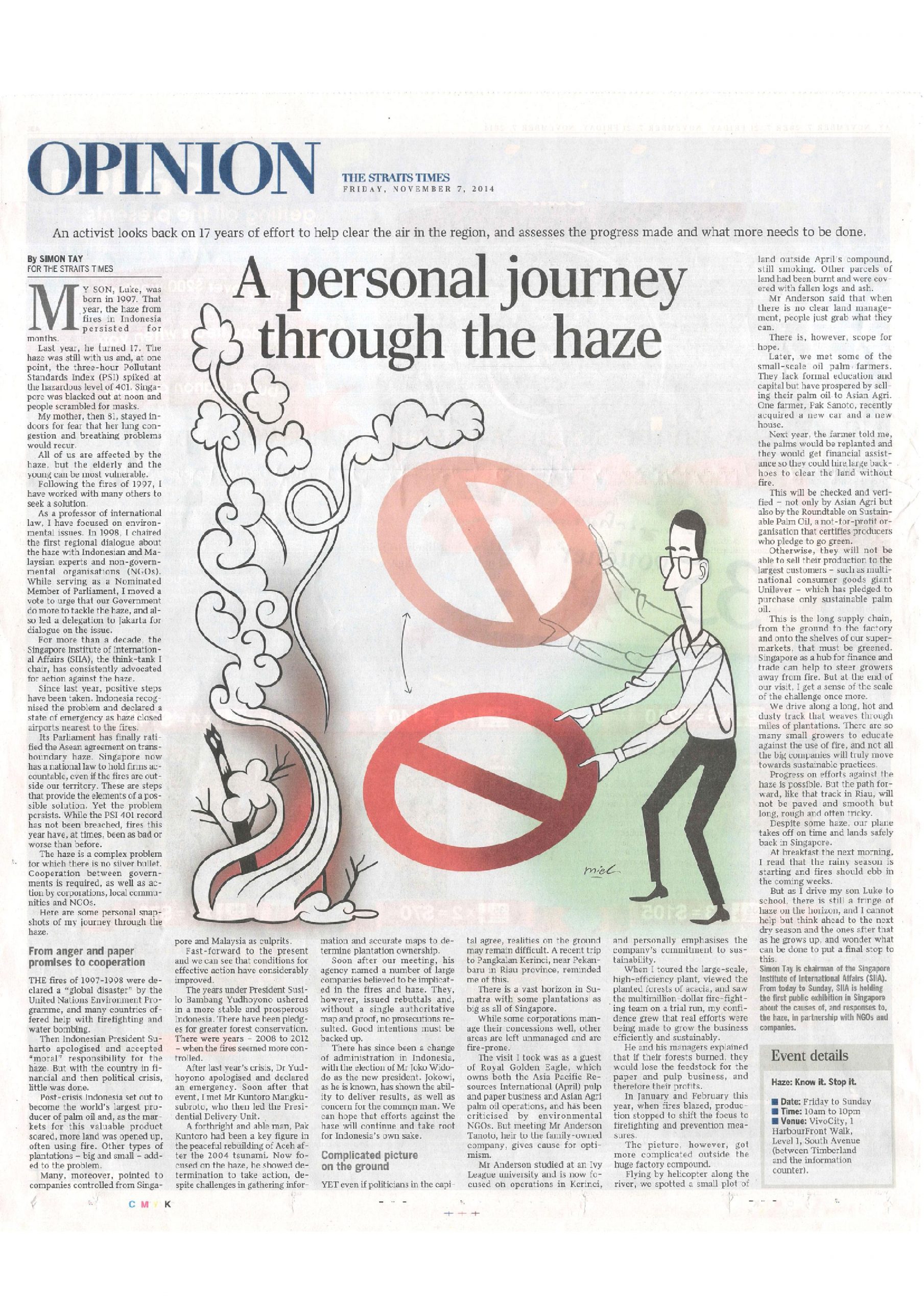 Simon Tay - Personal Journey Through the Haze