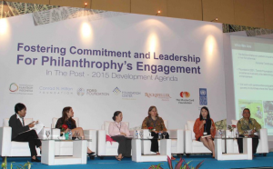 Belinda Tanoto shares the mission and work of Tanoto Foundation at the UNDP session on philanthropy on April 13 2015.