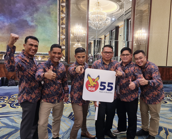 Employees at the RGE55 celebration.